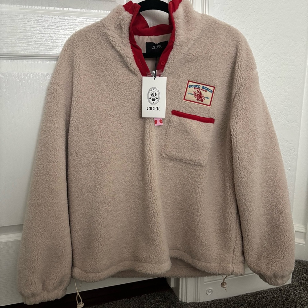 Cider | Quarter Button Sherpa Pullover